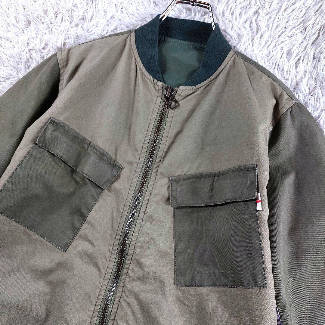 美品 ウィズリミテッド リバーシブル バンダナ柄 リメイク MA-1 ジャケット