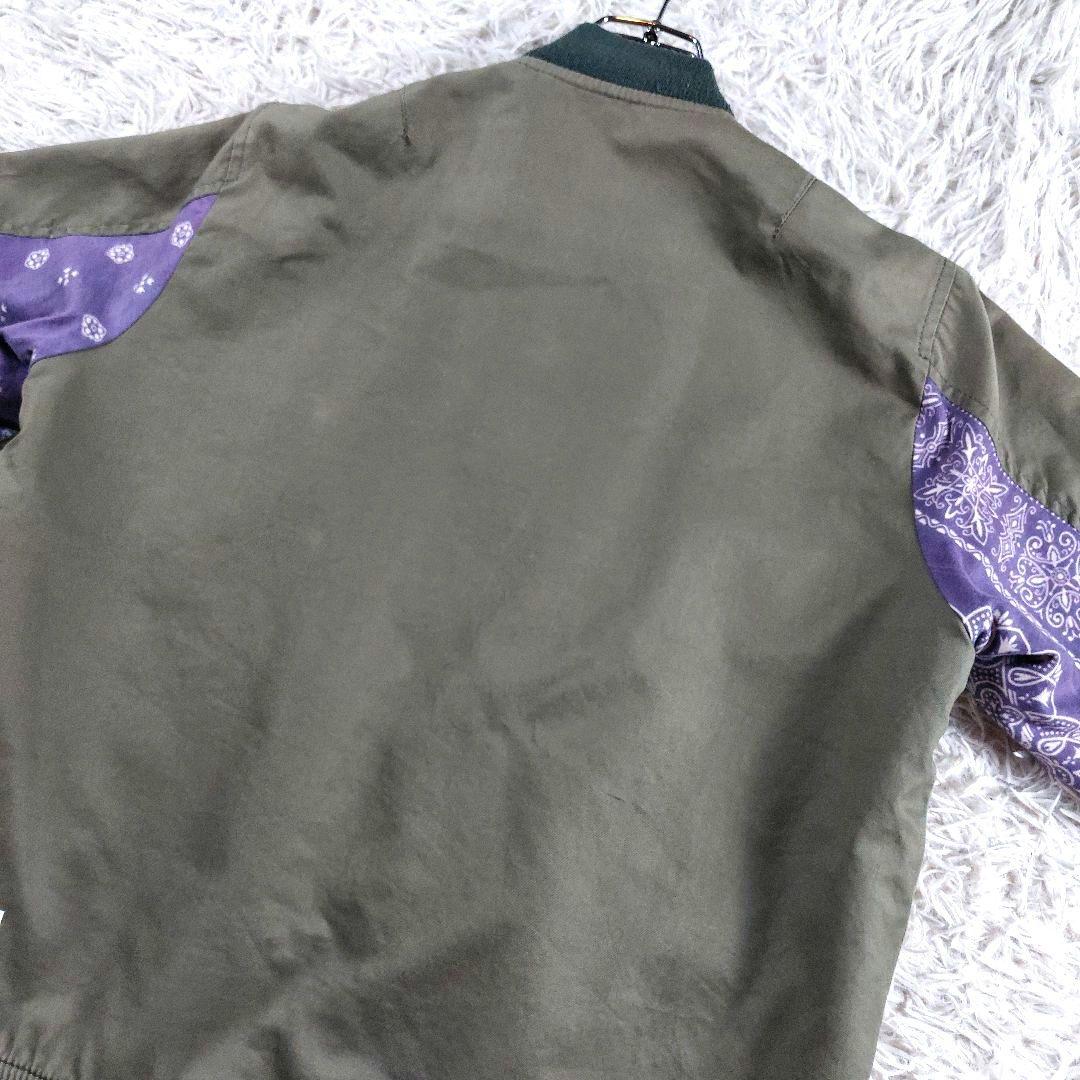 美品 ウィズリミテッド リバーシブル バンダナ柄 リメイク MA-1 ジャケット