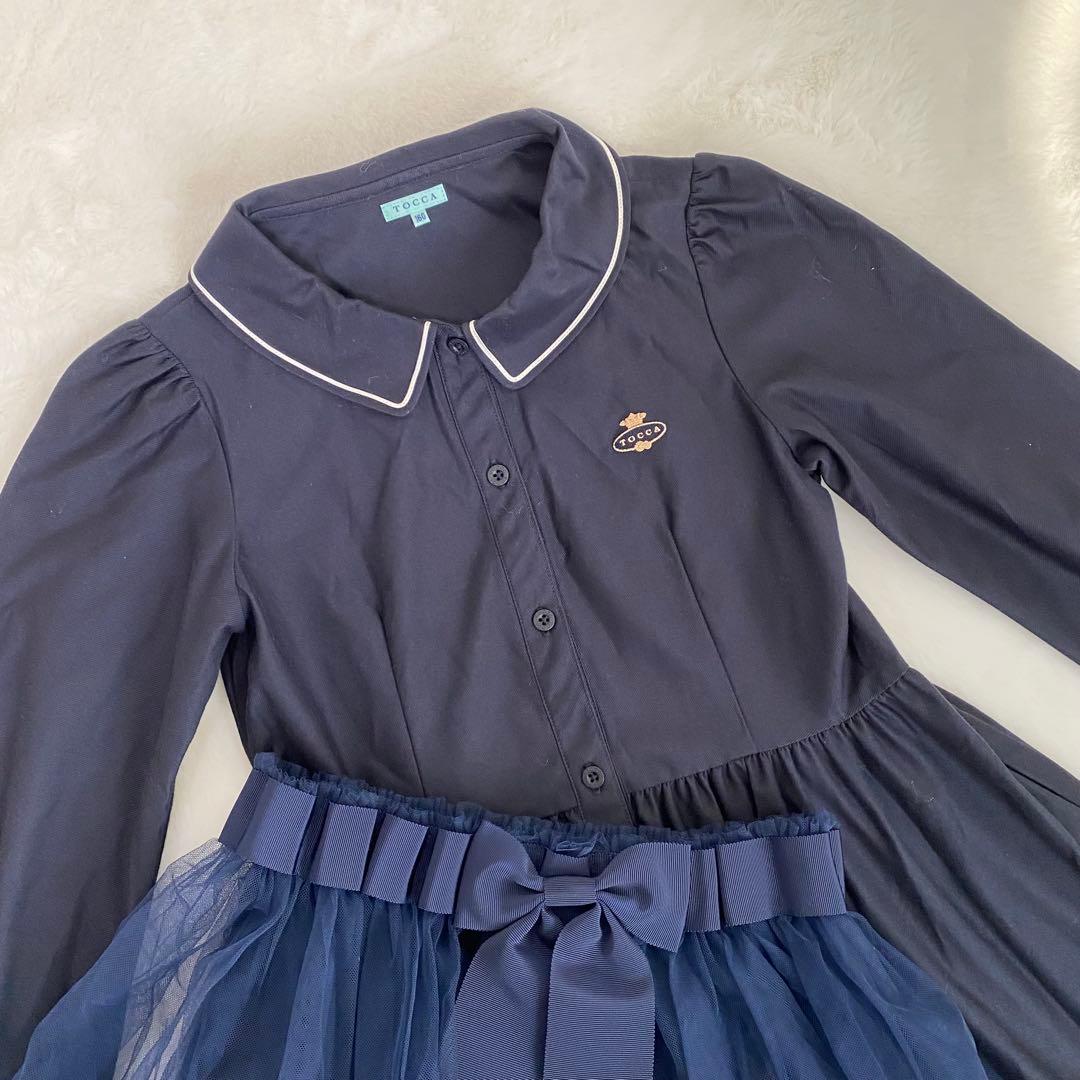 TOCCA 160ネイビー　ワンピース　ドレス　トッカ