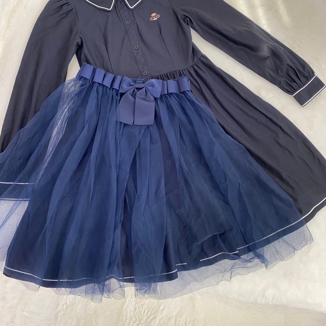 TOCCA 160ネイビー　ワンピース　ドレス　トッカ