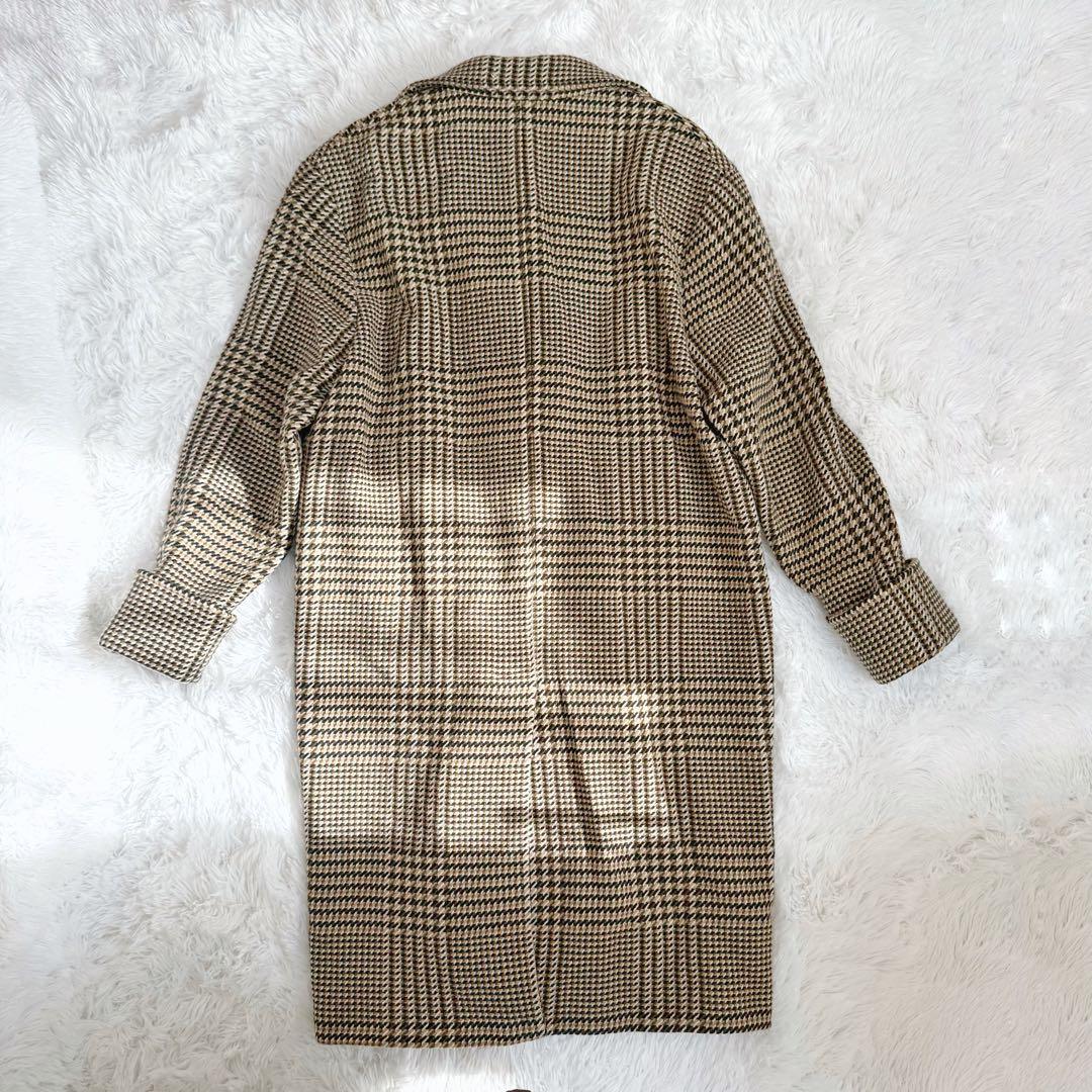 【美品】希少サイズ ZARA チェック チェスターコート XL