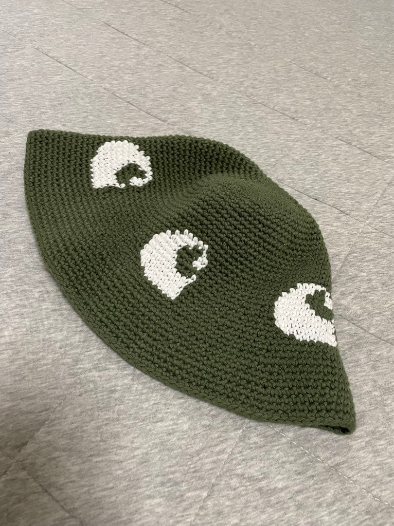 帽子 Carhartt CANE HAT - Dollar Green / White