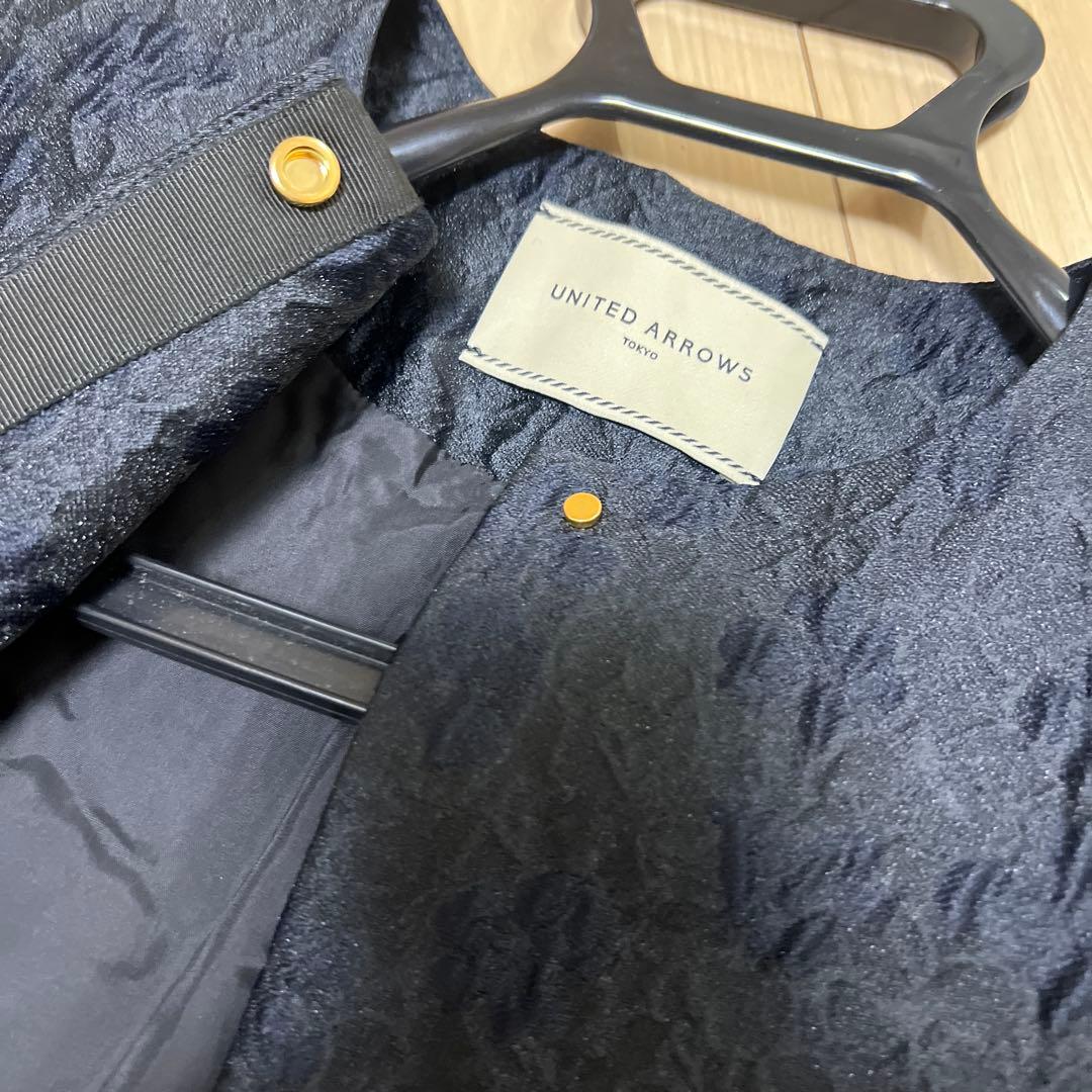 ユナイテッドアローズ UNITED ARROWS ネイビー ジャガード ベスト