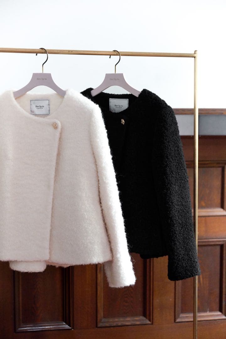 Elise Boucle Peplum Coat 新品未開封　即日発送