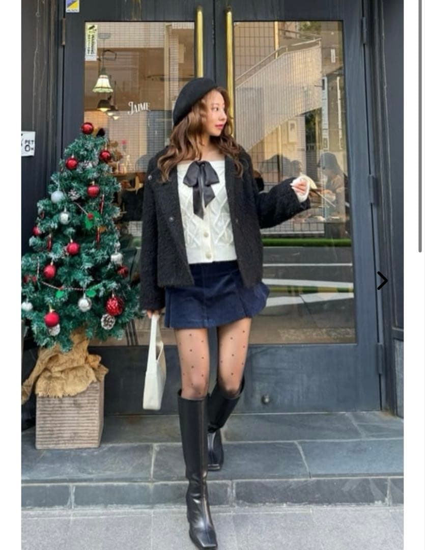 Elise Boucle Peplum Coat 新品未開封　即日発送