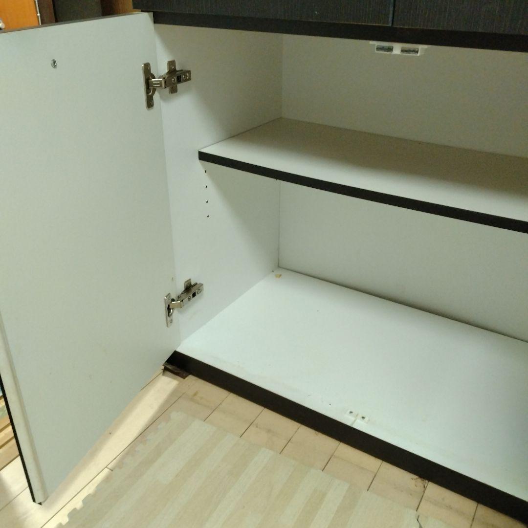 食器棚　カップボード　サニー　パンジー 80 ダイニングブラウン