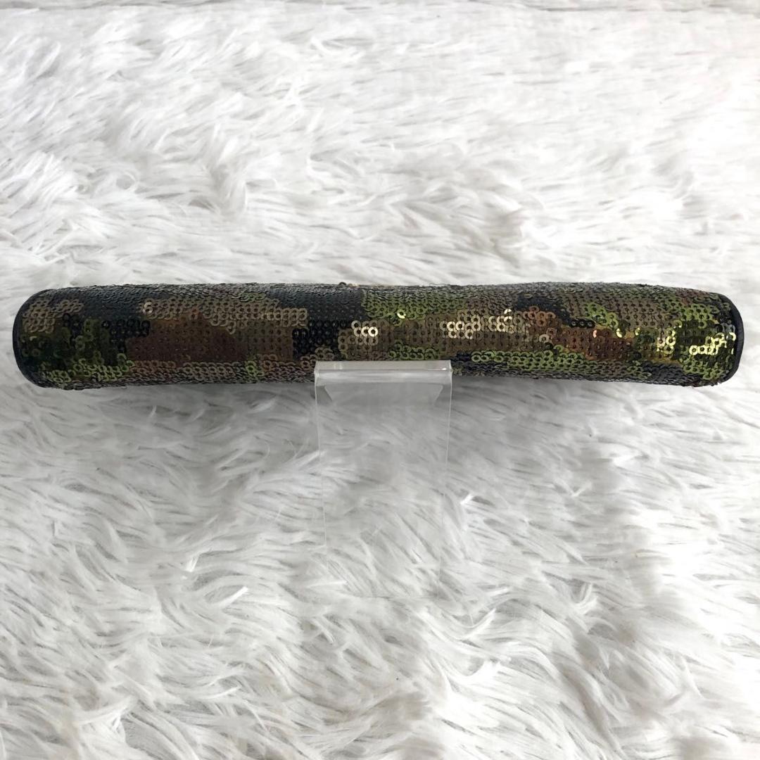 財布 ブランド PRADA プラダ 長財布 スパンコール 本革 レザー メタル