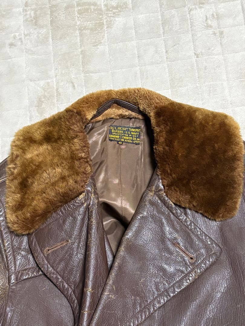 40’s USN M-69F レザーコート G-1 フライトジャケット