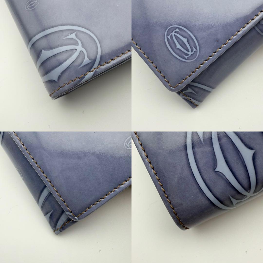 日本限定カラー✨カルティエ ハッピーバースデー 長財布　ライトパープル ブルー