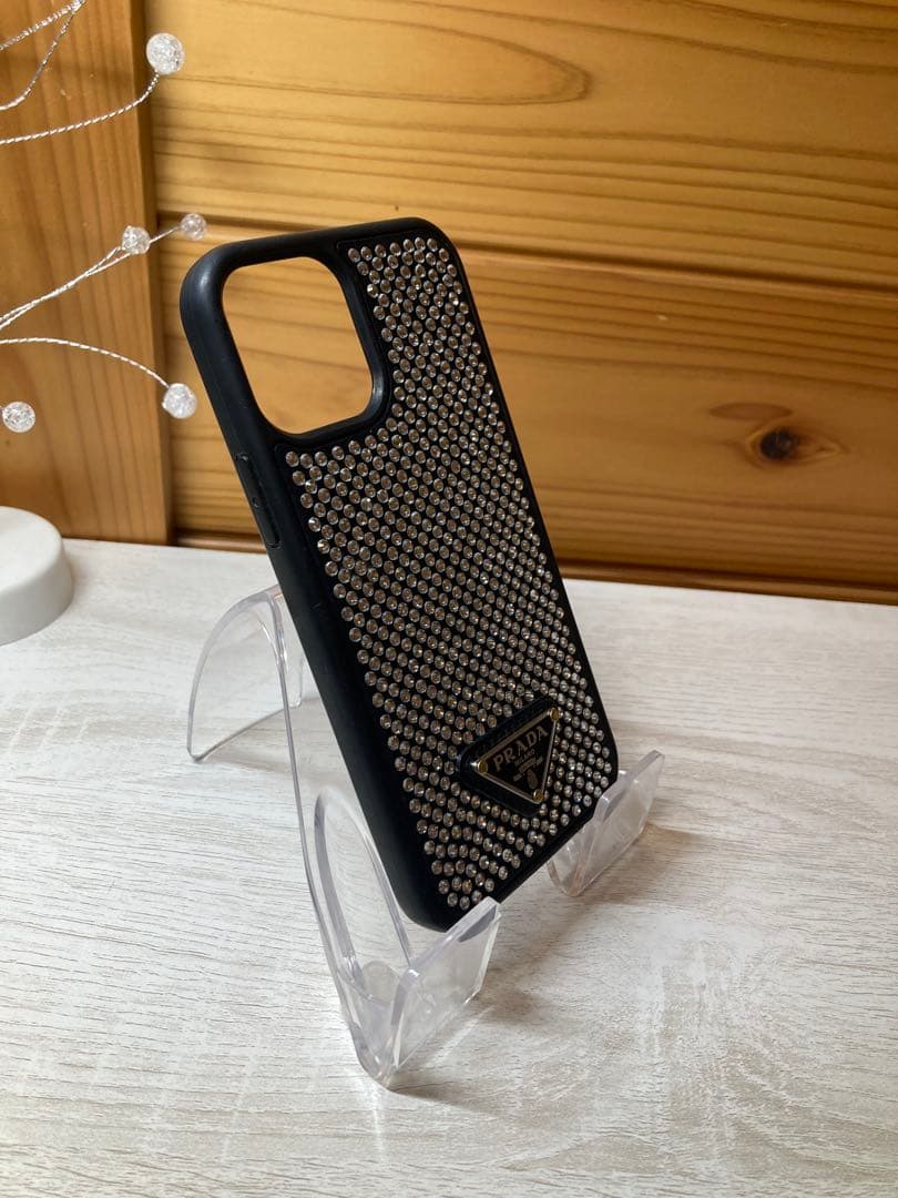 美品❣️PRADA クリスタルトライアング iphone 12 proケース