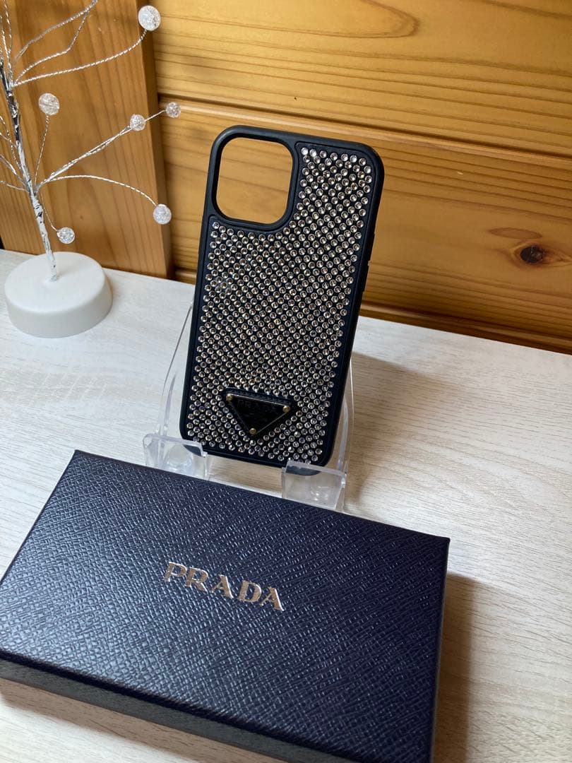 美品❣️PRADA クリスタルトライアング iphone 12 proケース