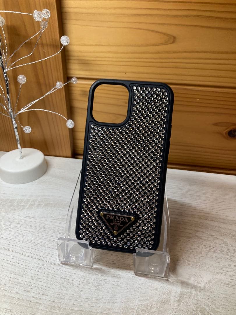 美品❣️PRADA クリスタルトライアング iphone 12 proケース