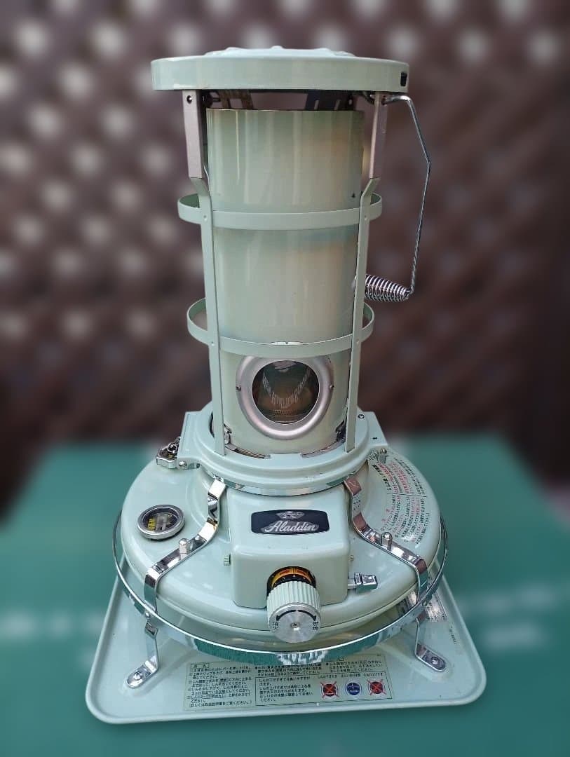 アラジンメンテナンス済。純正芯交換済。取り扱い説明書。グリーン