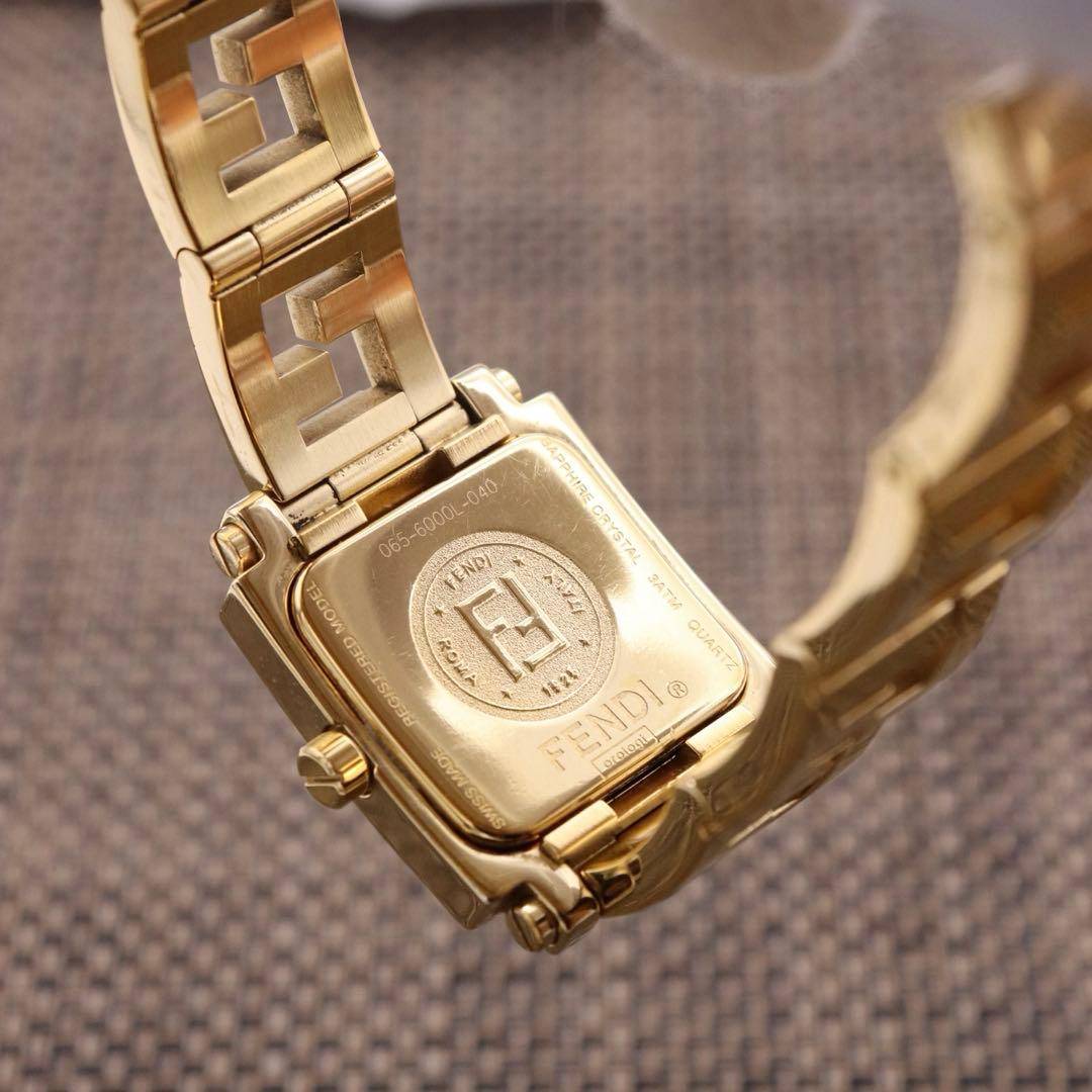 付属品付き【新品電池】FENDI 6000L/オロロジ 動作品 ゴールド 美品