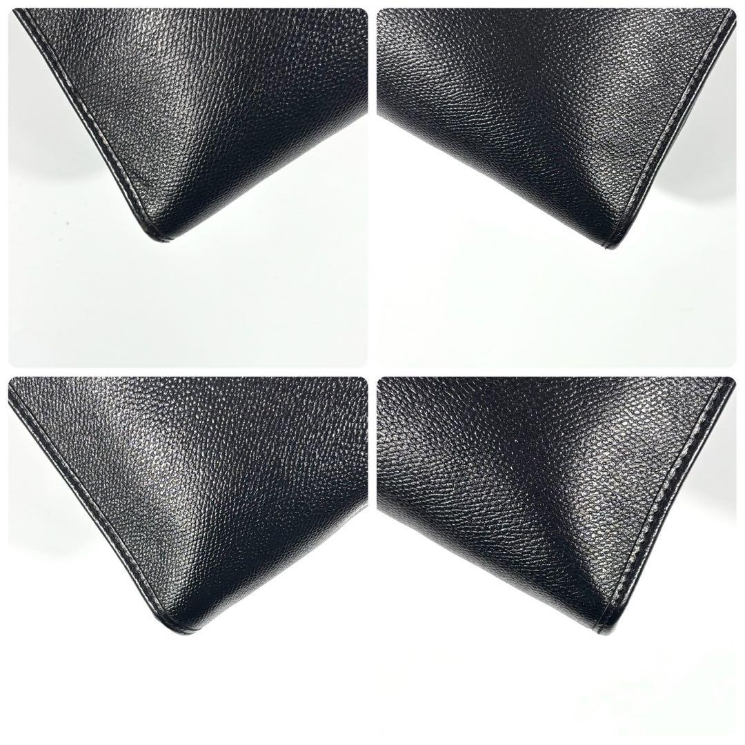 ✨美品✨イヴサンローラン ショルダーバッグ カサンドラ 三角ロゴ ブラック 黒