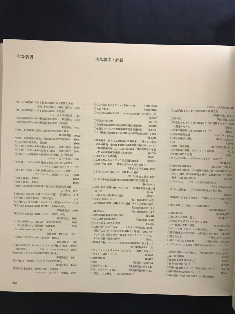 『丹下健三　KENZO TANGE 』丹下健三・藤森照信著’02年　限定2500