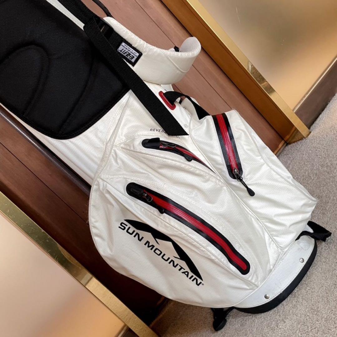 SUN MOUNTAIN・キャディバッグ・スタンド・白・６分割・サンマウンテン