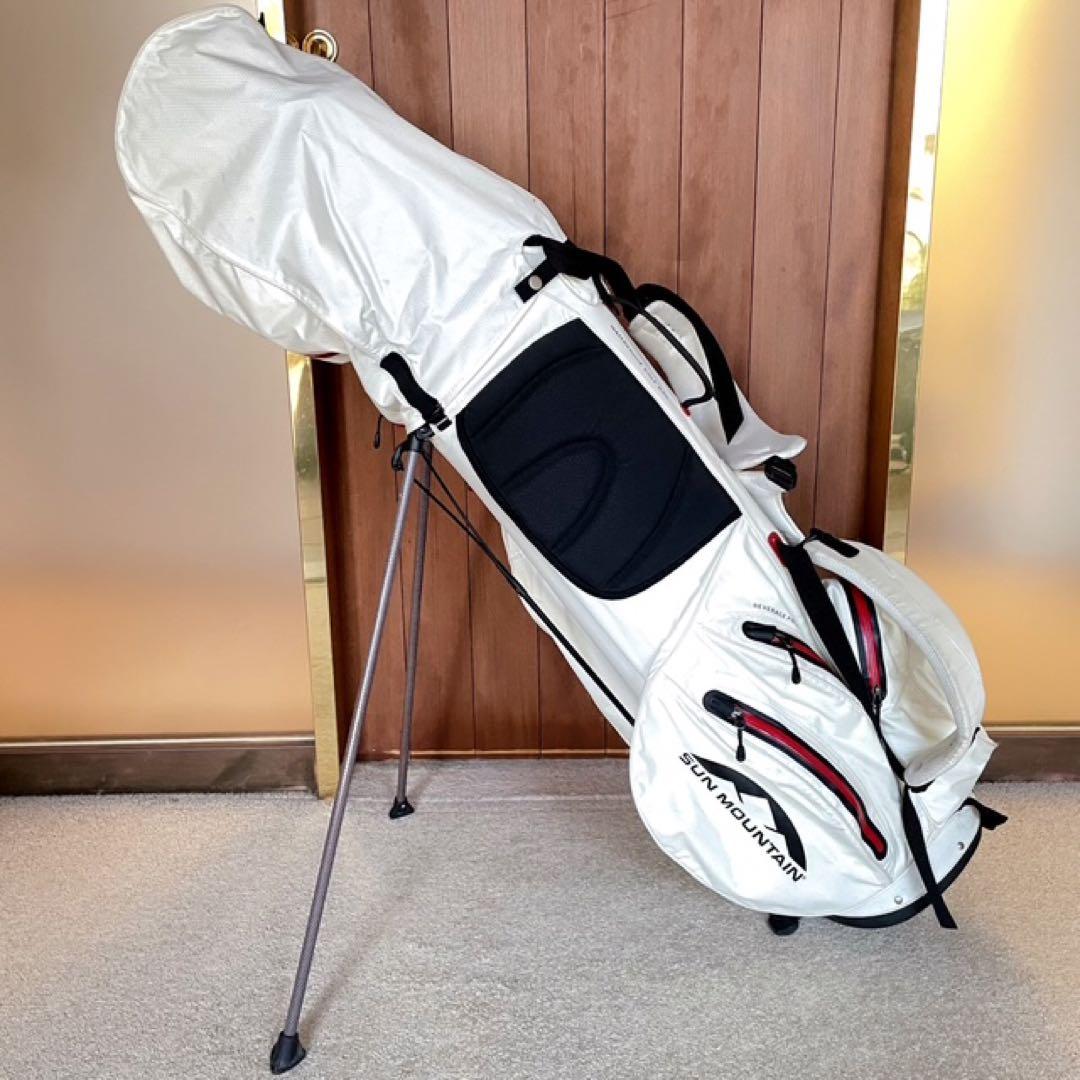 SUN MOUNTAIN・キャディバッグ・スタンド・白・６分割・サンマウンテン