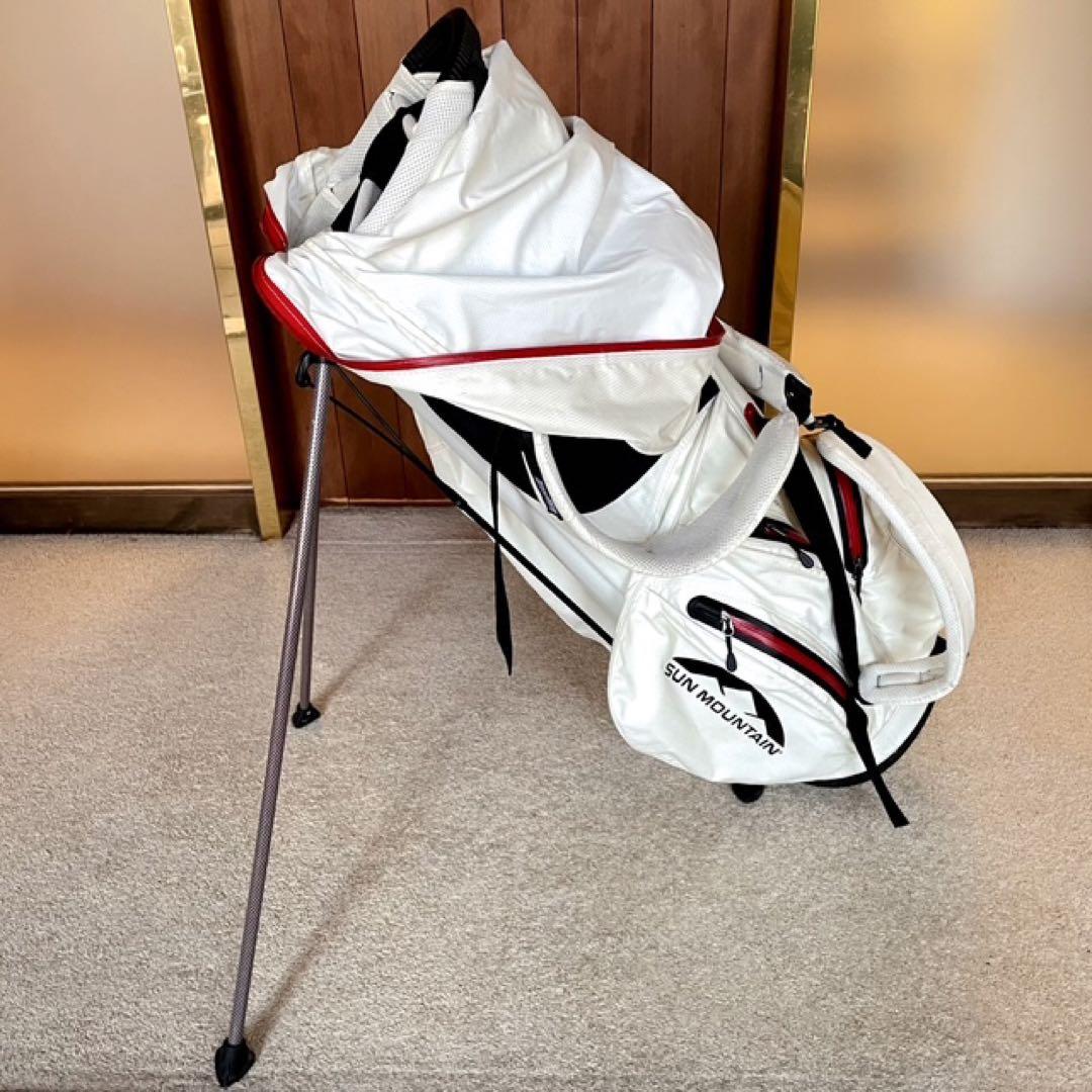 SUN MOUNTAIN・キャディバッグ・スタンド・白・６分割・サンマウンテン