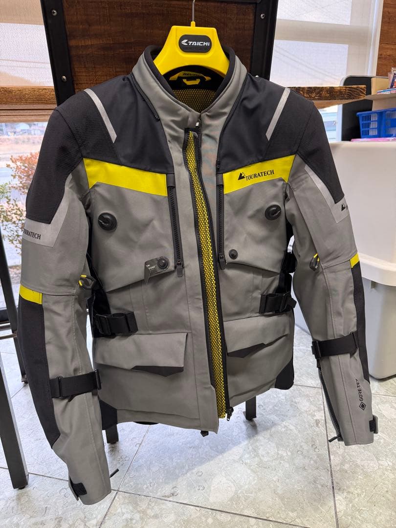 r*3様 ツアラテック　バイクジャケットとインナー　グレー/イエロー