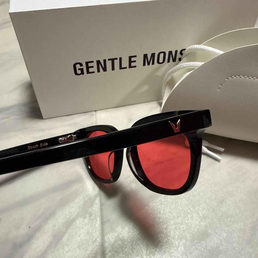【美品】GENTLE MONSTER サングラス 赤レンズ 黒フレーム