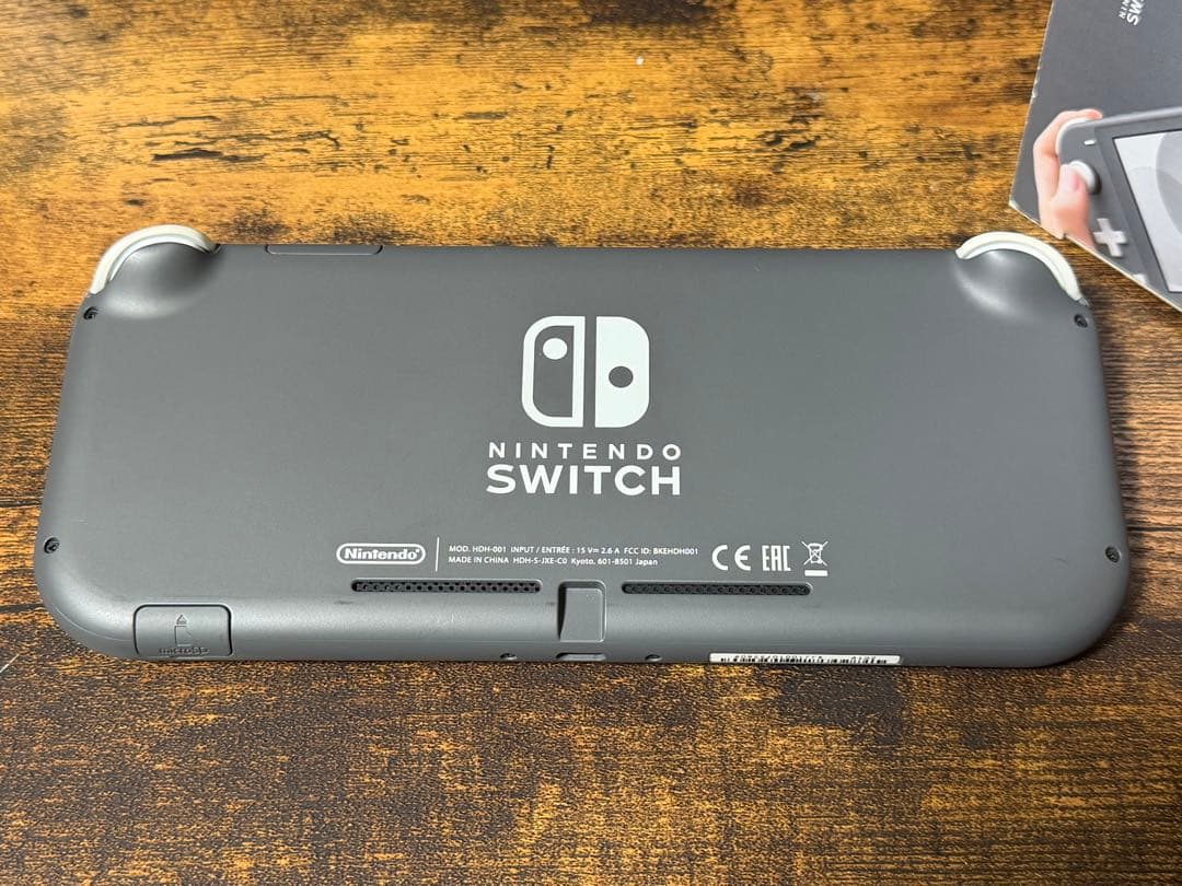 Nintendo Switch light グレー　箱　充電アダプタ付き