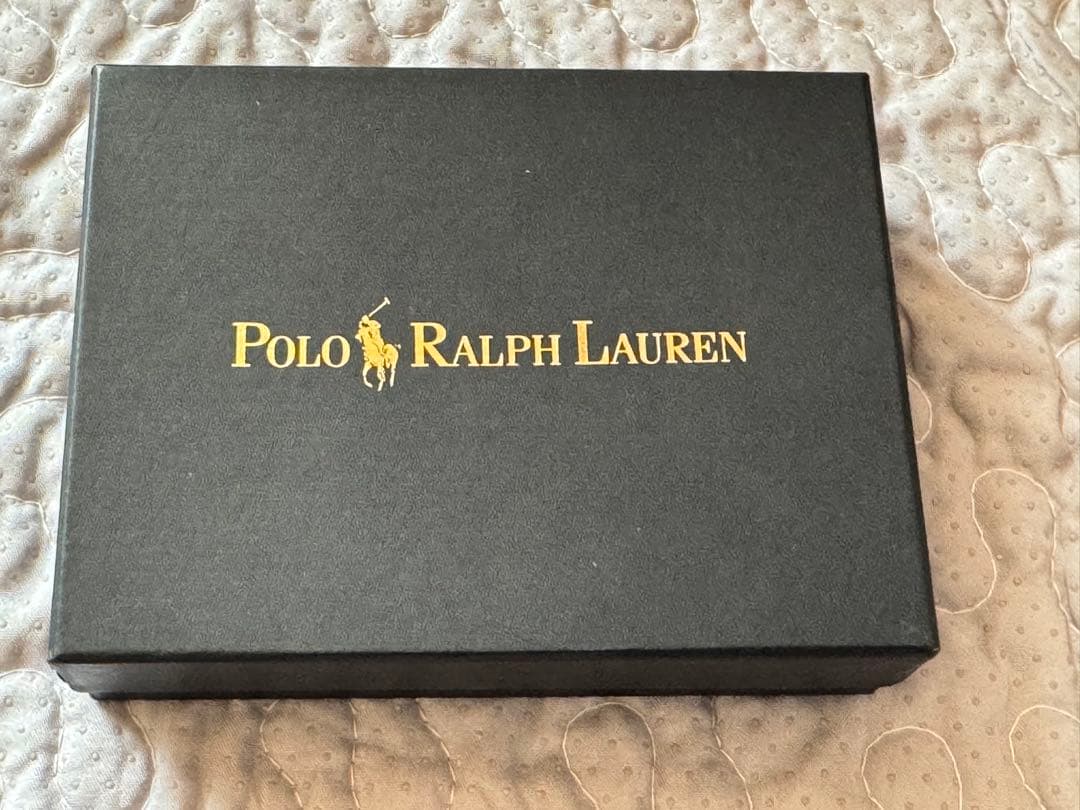 【未使用品】Polo Ralph Lauren ブラック二つ折り財布 箱付き