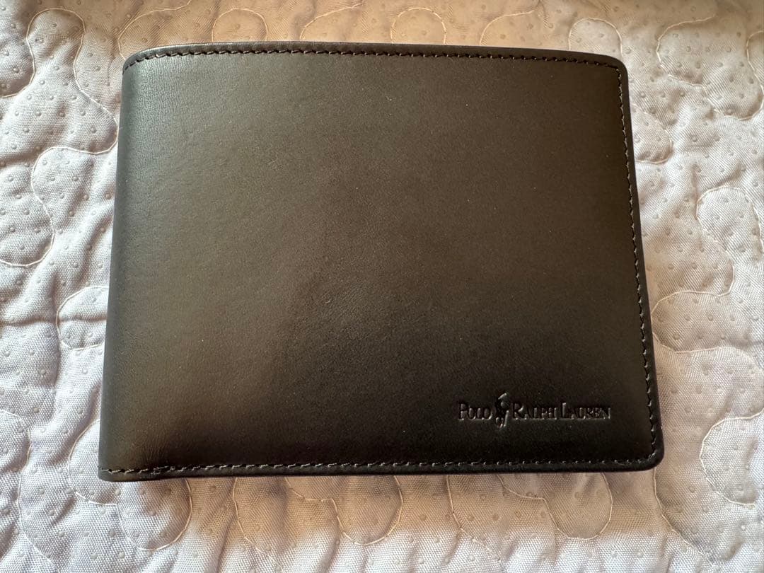 【未使用品】Polo Ralph Lauren ブラック二つ折り財布 箱付き