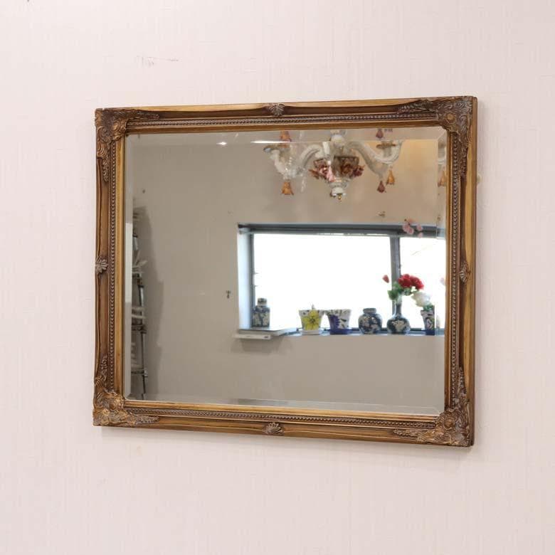 ミラー 壁掛け ブラウン 縦横兼用 鏡 アンティーク ヨーロピアン