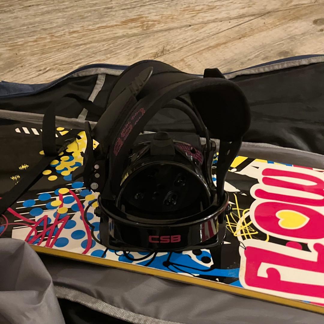 FLOW スノーボード 150cm前後 CSBビンディング ケース付 初心者