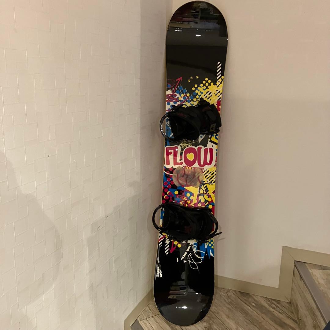 FLOW スノーボード 150cm前後 CSBビンディング ケース付 初心者
