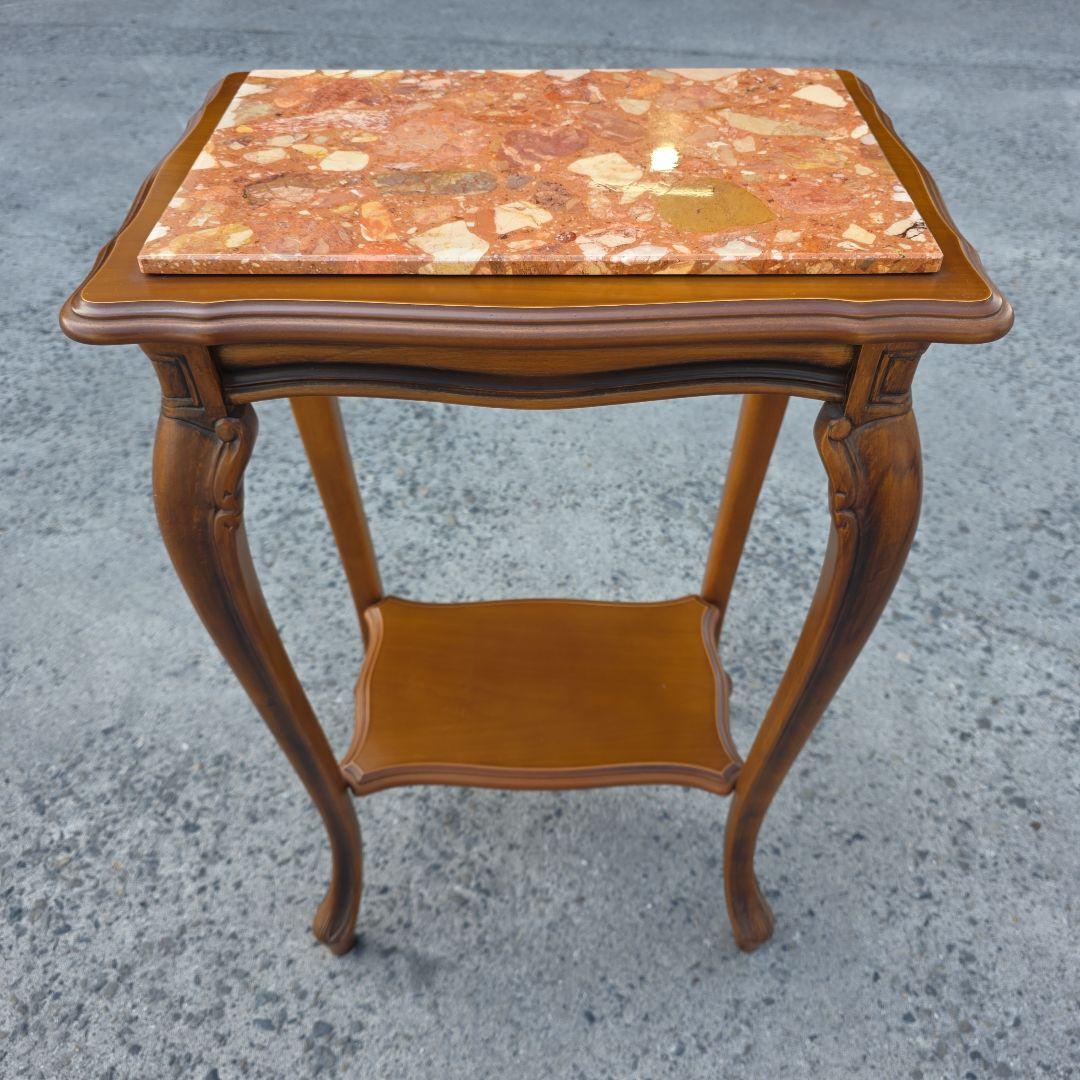 【美品】アンティーク家具　大理石調　猫脚 コンソール 台　テーブル レトロ