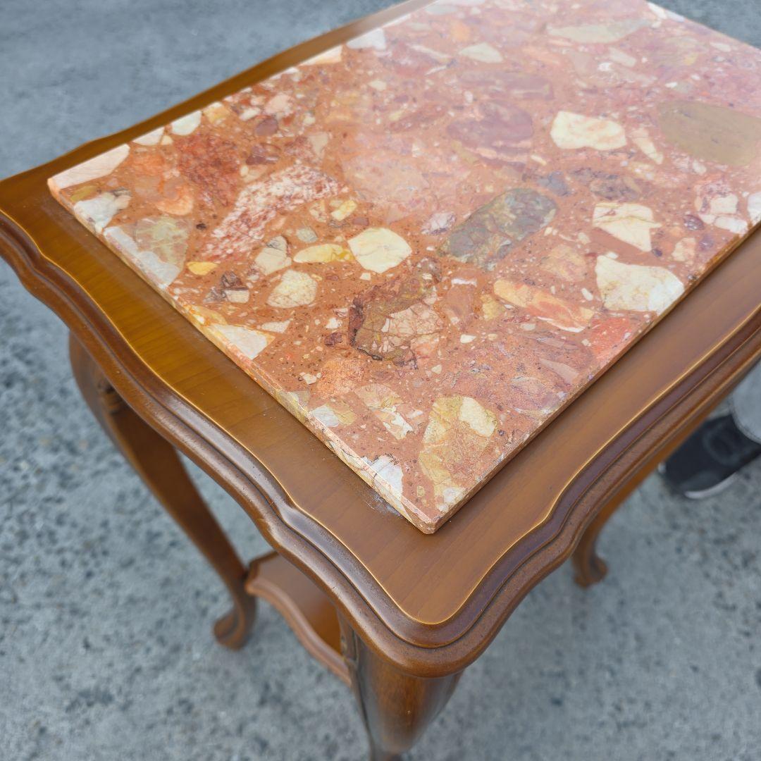 【美品】アンティーク家具　大理石調　猫脚 コンソール 台　テーブル レトロ