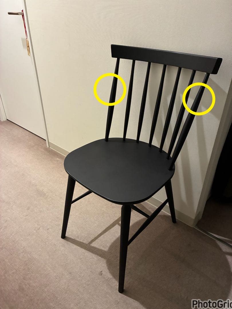 blackcatさん専用★名品)ウィンザースタイルチェア/ブラック黒色