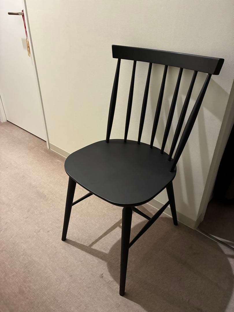 blackcatさん専用★名品)ウィンザースタイルチェア/ブラック黒色