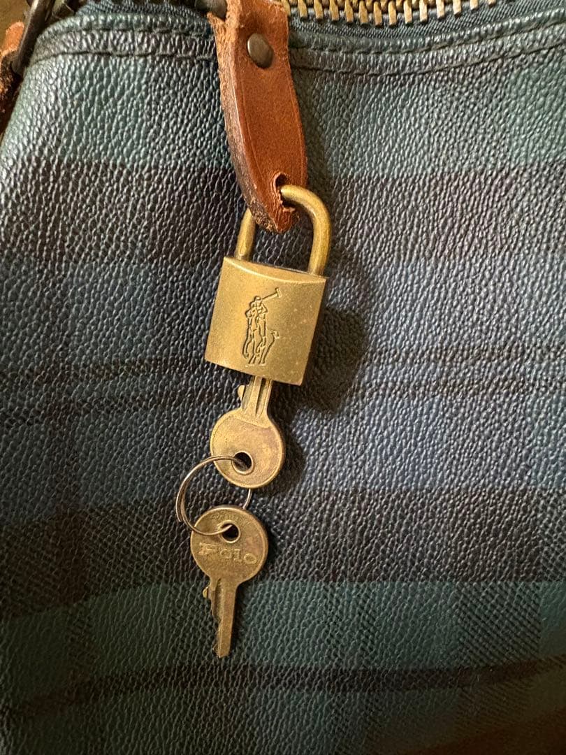 【スーパー】ポロラルフローレン チェック柄ボストンバッグ 大容量