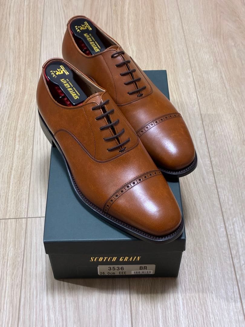SCOTCH GRAIN 3536 ブラウン シューズ　EEE