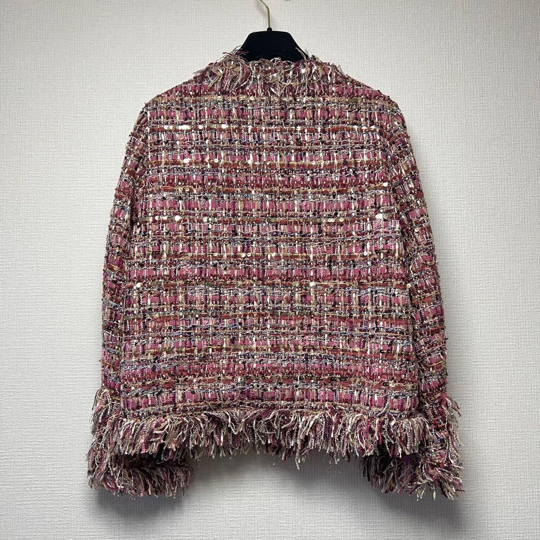 美品✨ CHANEL uniform ミックスツイードジャケット スパンコール