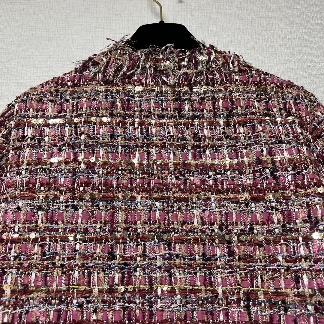 美品✨ CHANEL uniform ミックスツイードジャケット スパンコール