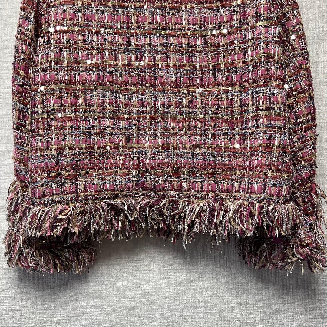 美品✨ CHANEL uniform ミックスツイードジャケット スパンコール