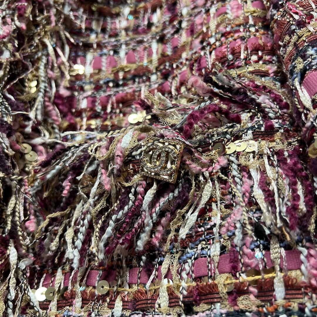 美品✨ CHANEL uniform ミックスツイードジャケット スパンコール