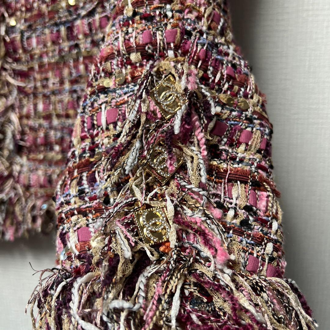 美品✨ CHANEL uniform ミックスツイードジャケット スパンコール