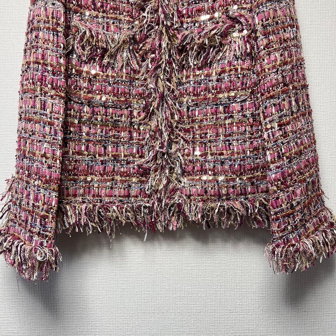 美品✨ CHANEL uniform ミックスツイードジャケット スパンコール