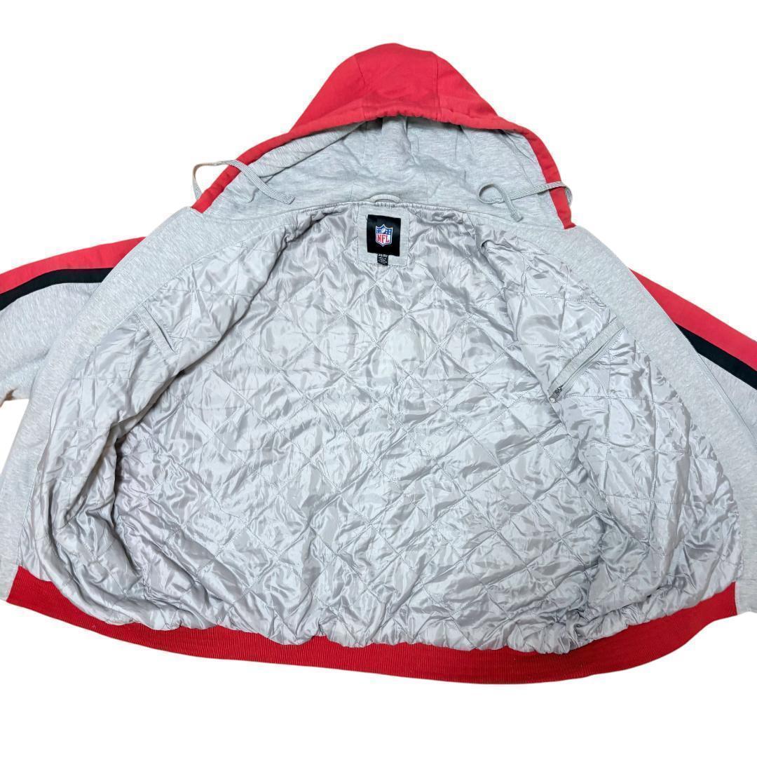 NFL SF49ers 中綿ジップアップパーカー グレー USA企画メンズ3XL
