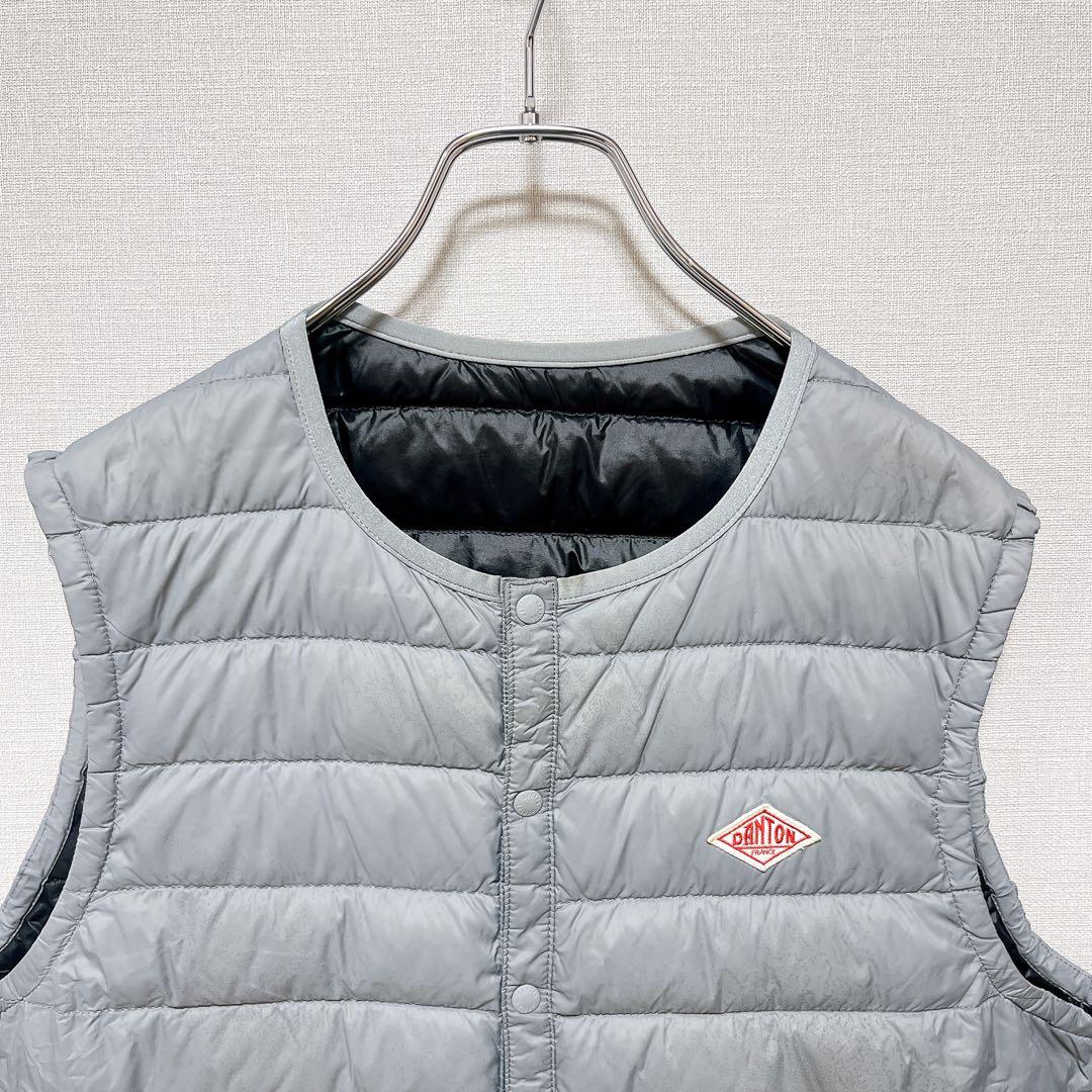 DANTON ナイロンダウンベスト グレー JD-8752