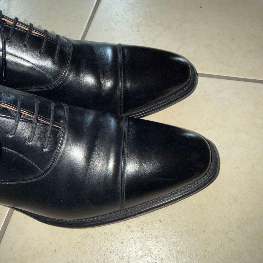 スコッチグレイン 916 ブラックレザー ストレートチップ