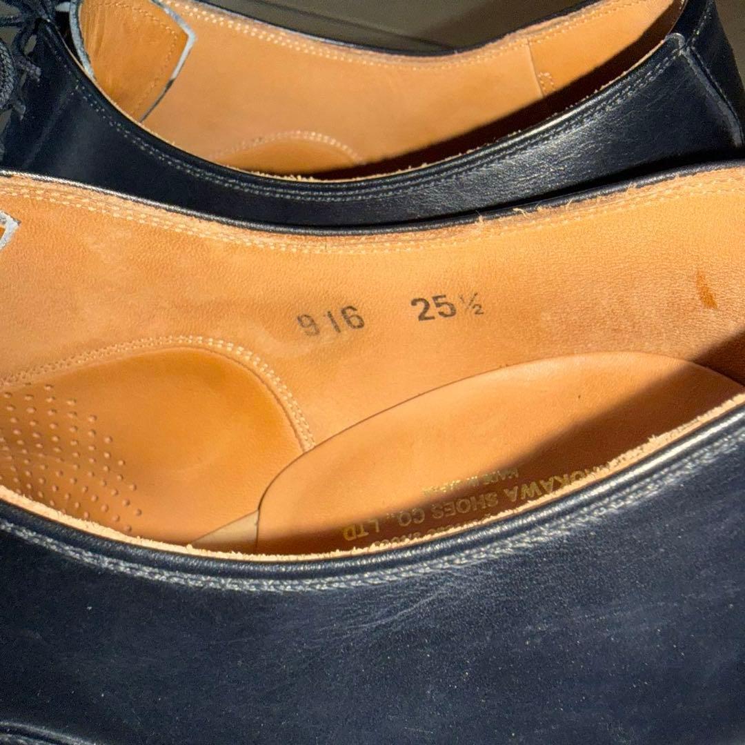 スコッチグレイン 916 ブラックレザー ストレートチップ