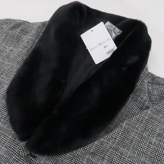 新品 JAPANMODE チェック 和洋装 ポンチョ ケープコート 4647