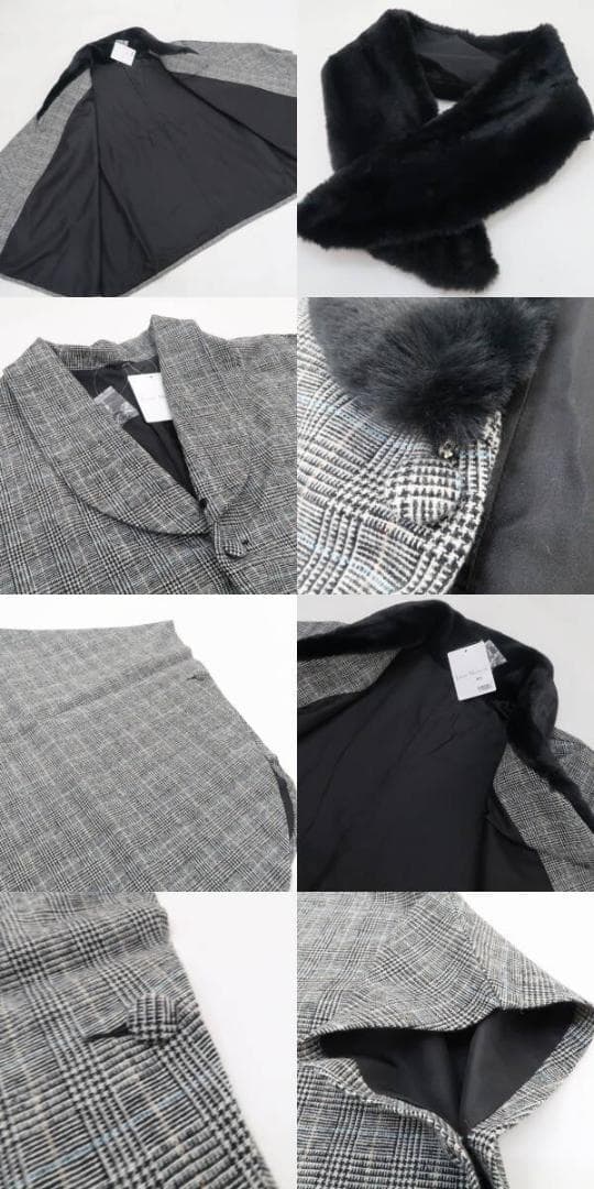 新品 JAPANMODE チェック 和洋装 ポンチョ ケープコート 4647