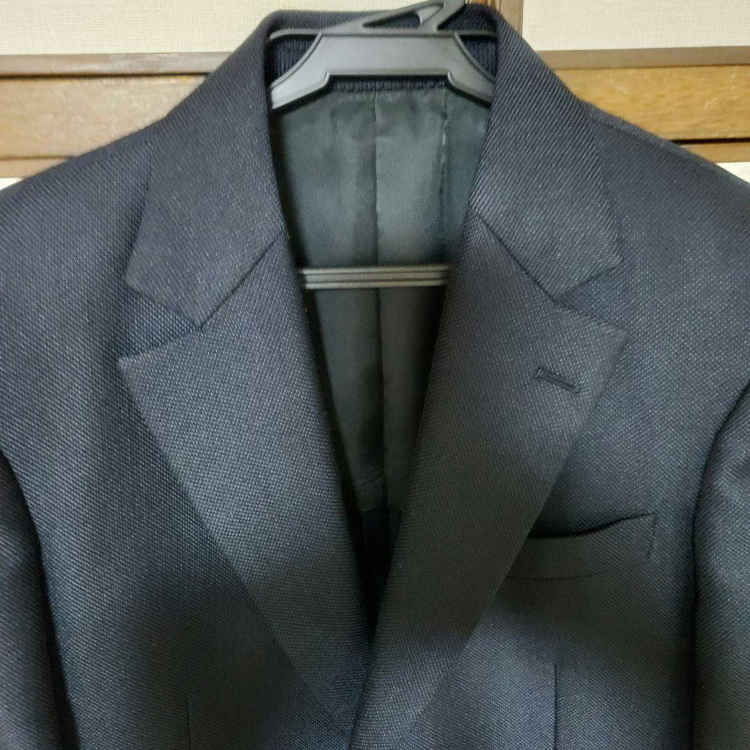 5351 POUR LES HOMMES バーズアイセットアップNAVY裾未処理